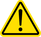 Yellow warning or caution triangle